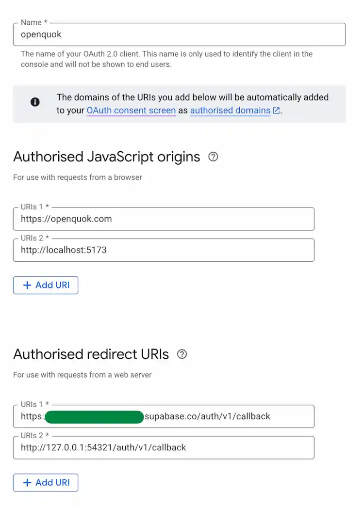 Oauth Credentials