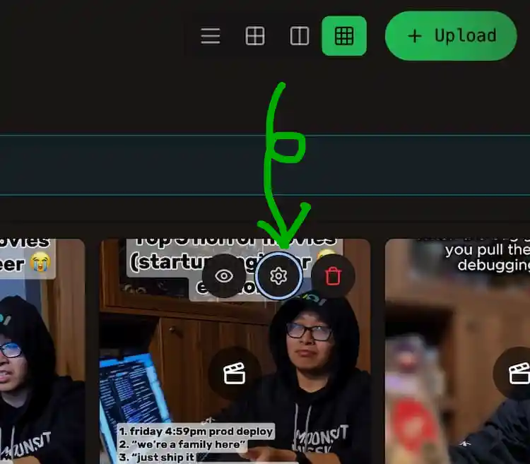 Open Gallery's Media Settings Modal