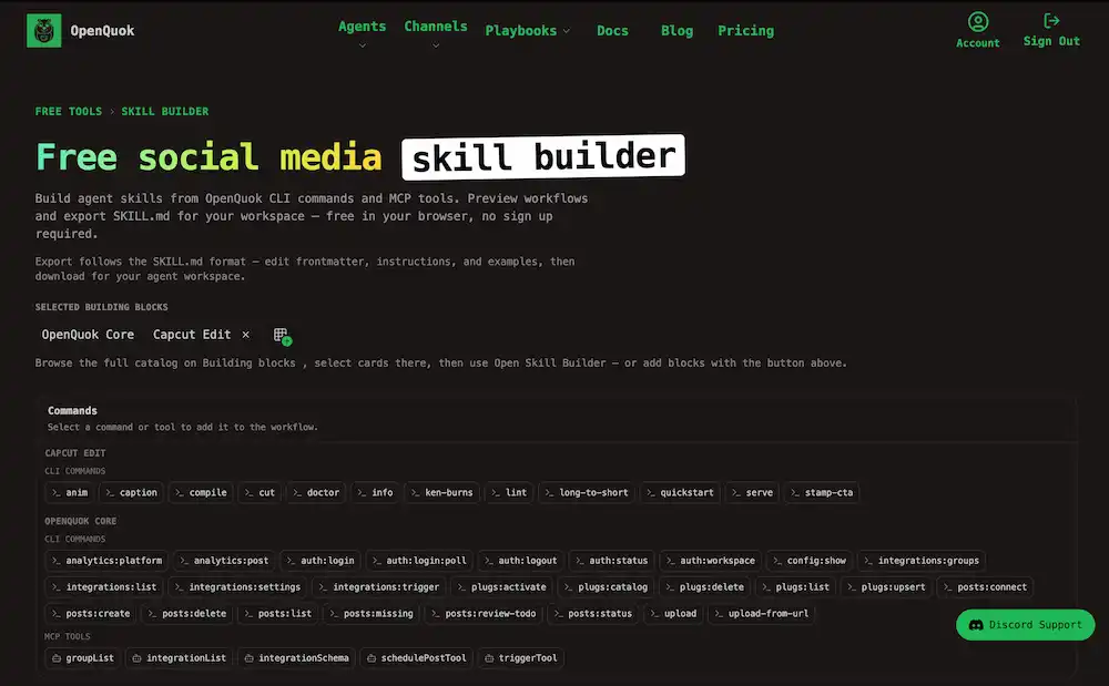 Open Free OpenQuok's skill builder