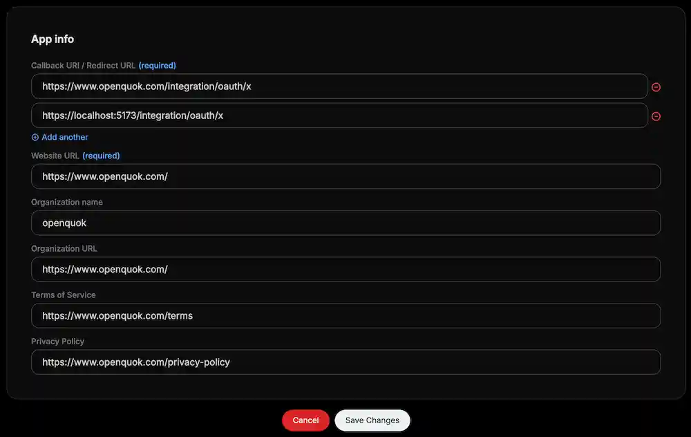 Configure App Type and Permissions